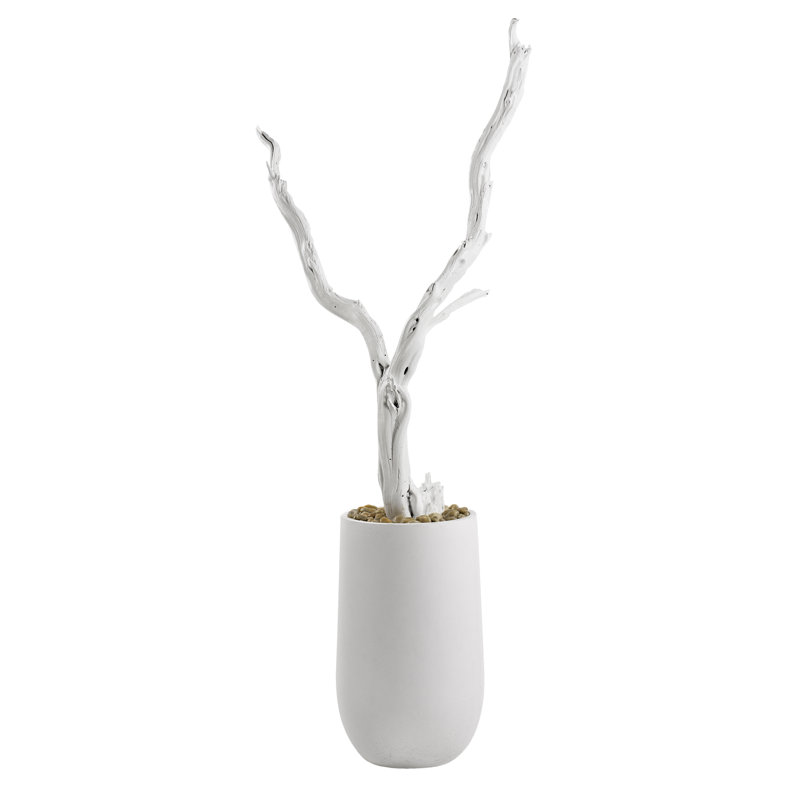 Faux Ghostwood Tree in Planter