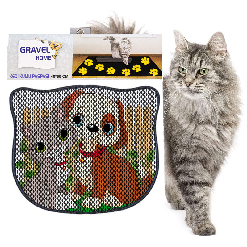 Durable Cat Litter Mat, 15.7 x 19.7 inches | 50% PVC / 50% Polyester, Machine Washable & Vacuum Friendly | Perfect for Easy Cleanup, Non-Slip Design to Keep Your Home Clean & Fresh, Ideal for Pet Owners