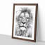 Lion Portrait - Picture Frame Drawing Print-56925066-56925069