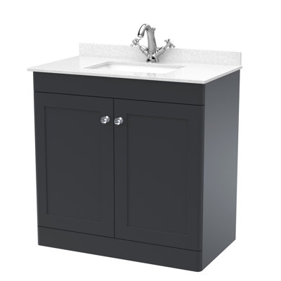 Classique 820 mm Freestanding Single Vanity with Drop In Basin