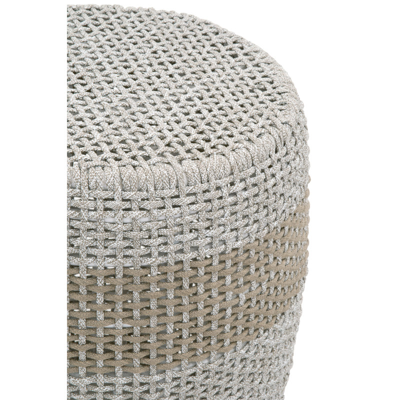 Krisily End Table, Taupe & White