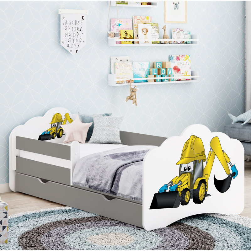 Sansome Kids UK Toddler - DE 70 X 140 Cm with Drawers, Dark Grey