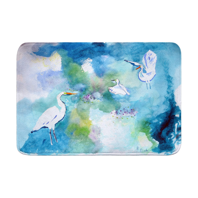 Tapis de bain Three Egrets, L 36 po x l 24 po