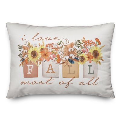  Housse et insert de coussin rectangulaire Love Fall Bouquet