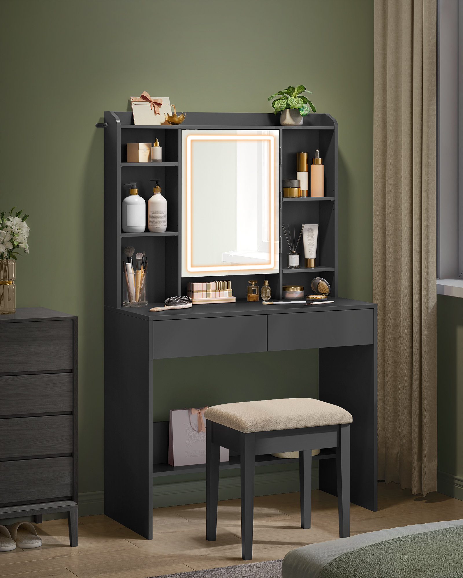 Metro Lane Seraphina Dressing Table with Mirror Reviews - Main Image