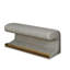 Banc rembourré en cuir avec DEL pour le salon - Éclairage d'entrée gris Enchantment