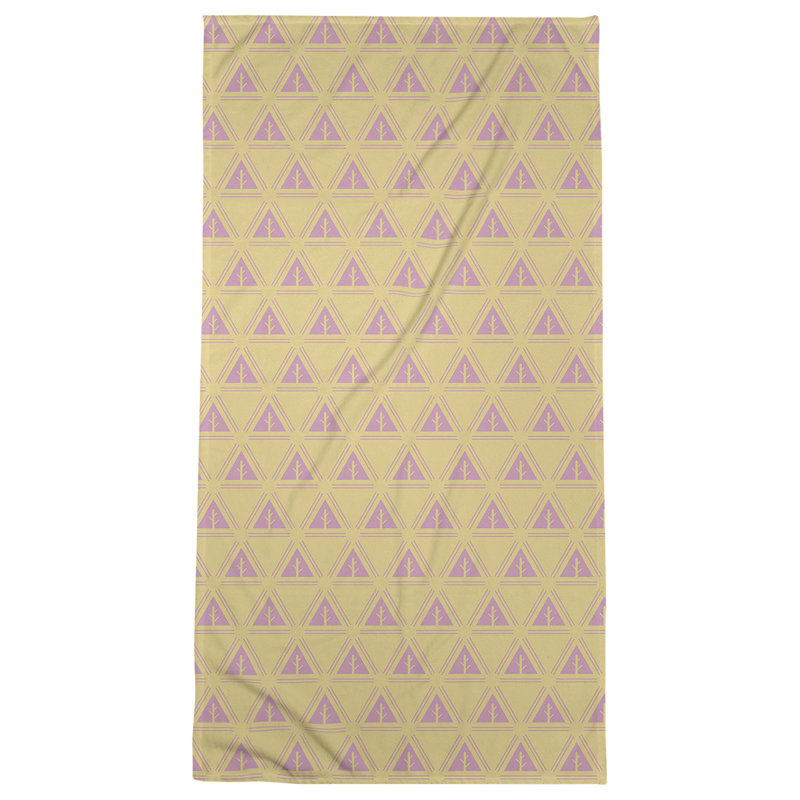 Barbra Beach Towel, Dark Purple/Yellow