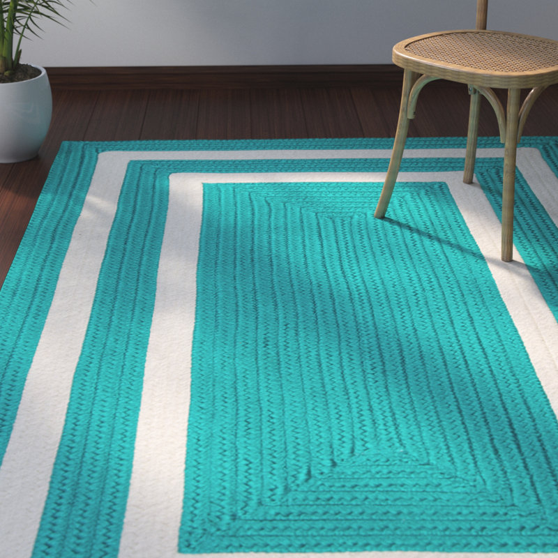 Tapis bleu tressé Cisbrough, Rectangle 7 pi x 9 pi