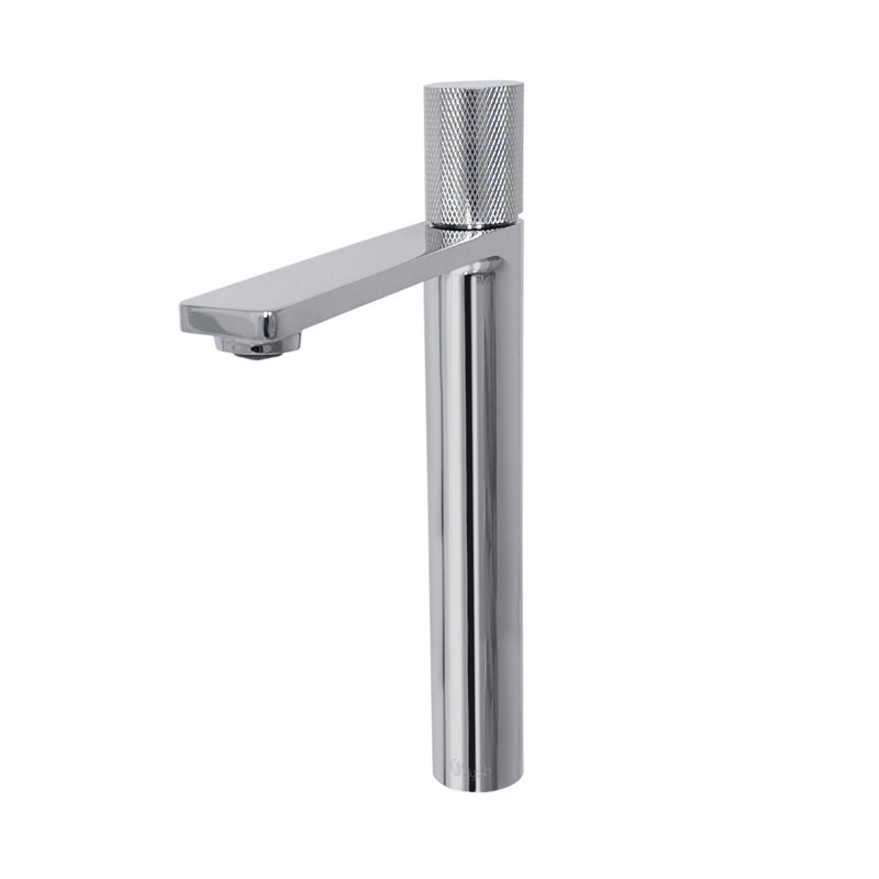 Stylish Single-Handle 11" Polished Chrome Vessel Bathroom Faucet, Chrome