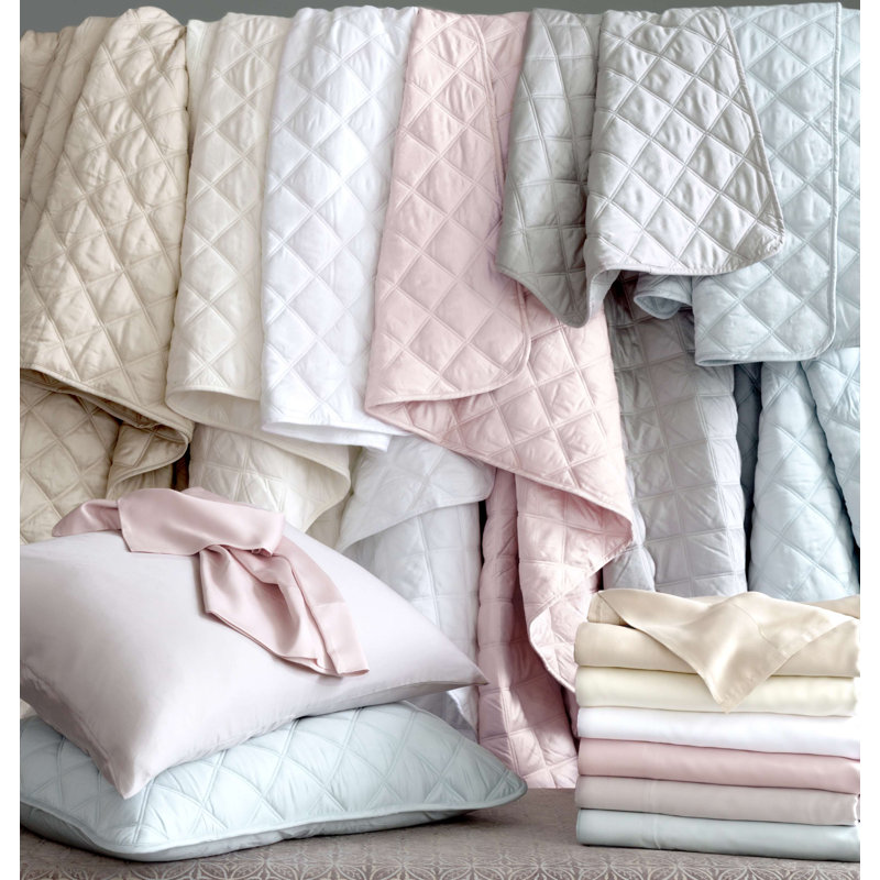 Silken Solid Sham, Euro, White