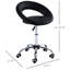 Tabouret de bureau confortable à roulettes avec hauteur réglable, 5 roulettes, noir pour les jours de travail