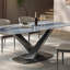 Ensemble de table de salle à manger simple Simple Blue Microlite-103979451
