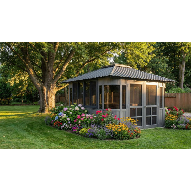 Serre L 11,5 pi. D Pavillon de jardin en bois massif