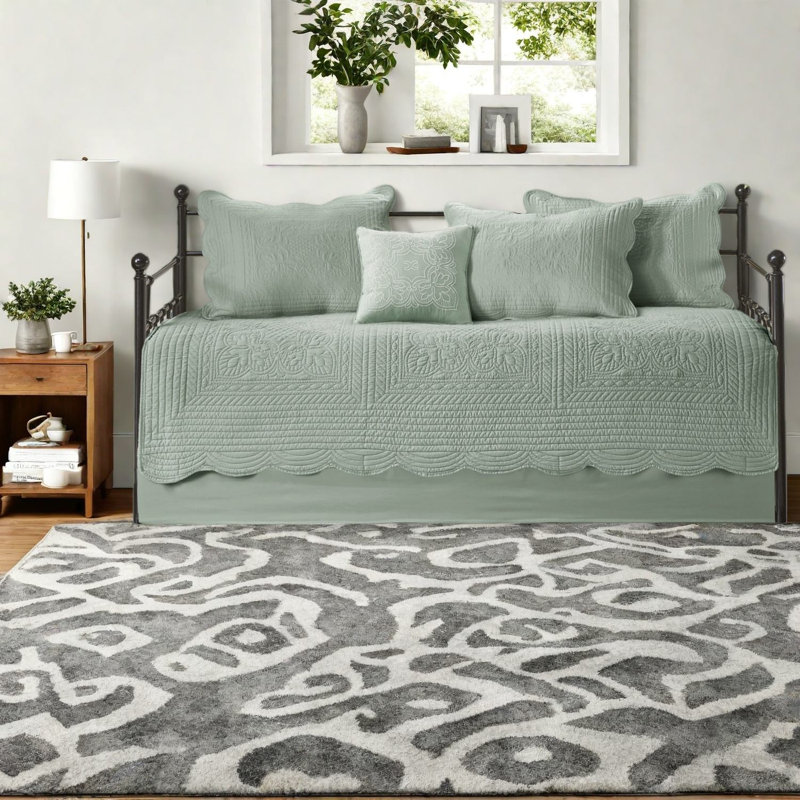 Ensembles de literie réversibles en microfibre 6 pièces, lit de jour Farmhouse