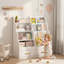 Bibliothèque avant pour tout-petits avec 2 tiroirs de rangement, blanc