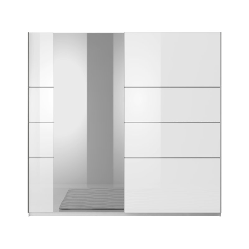 Inishbiggle 2 Door Manufactured Wood Wardrobe, 210cm H x 200cm W x 61cm D