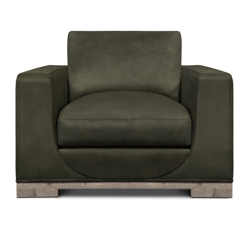 Cassidy Leather Chair And A Half, Wolf (Cartier), Nutmeg