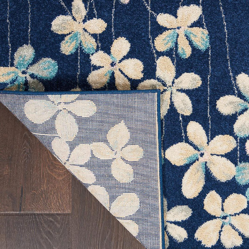 Zaizi Floral Indoor Rug, Rectangle 6' x 9'