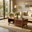 Table basse à plateau relevable avec rangement