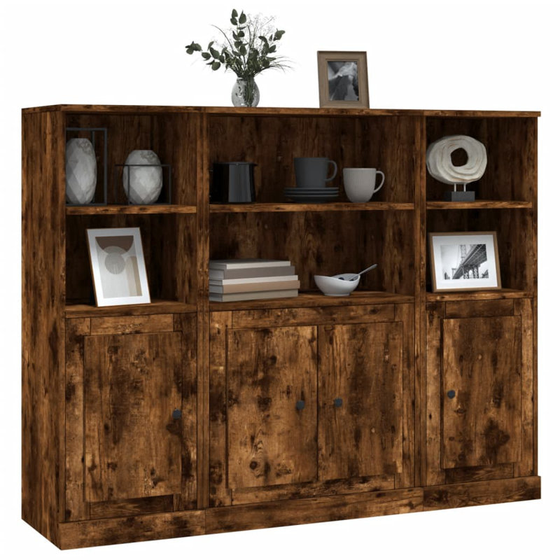 Oxly Display Cabinet, Smoked Oak