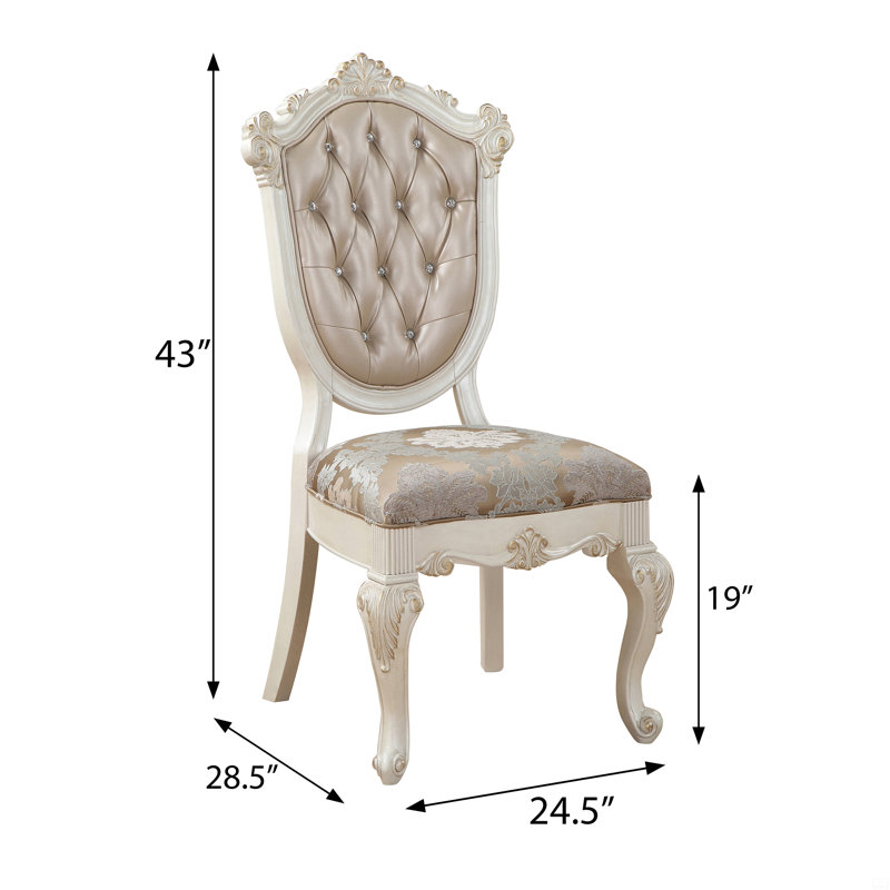 Ensemble de 2 chaises capitonnées à dossier