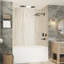 L 60 po x H 96 po x P 36 po, contour de mur de douche SMC de 0,2 po d'épaisseur, installation rapide, style pierre naturelle