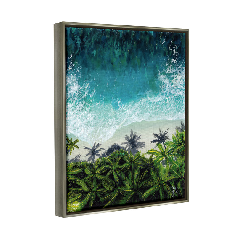 Art mural sur toile de plage tropicale Stupell Industries par Georgie Harrison, H 21 po x l 17 po x P 1,7 po