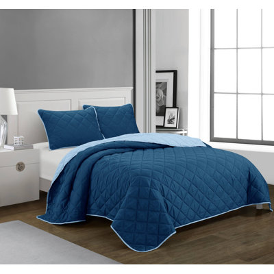 Ensemble de courtepointe réversible 3 pièces Quilts