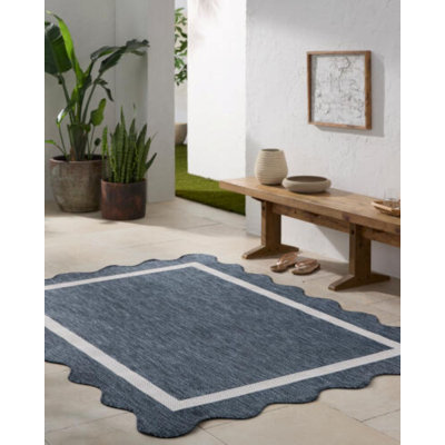 Skiles Blue Outdoor Rug