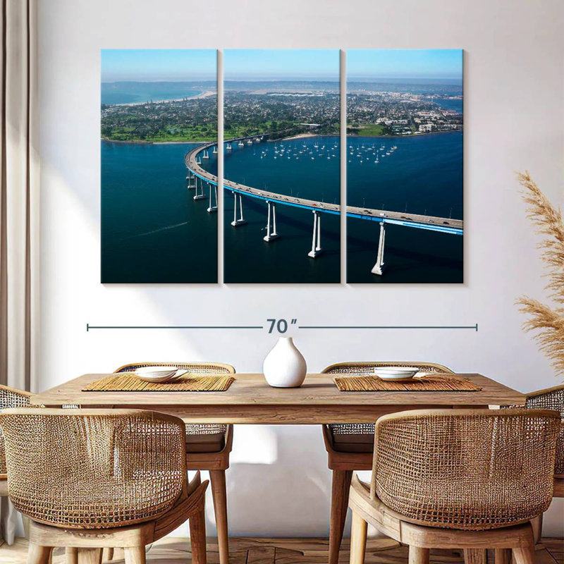 Lilie Coronado Bay Bridge Curve, H 48 po x l 74 po