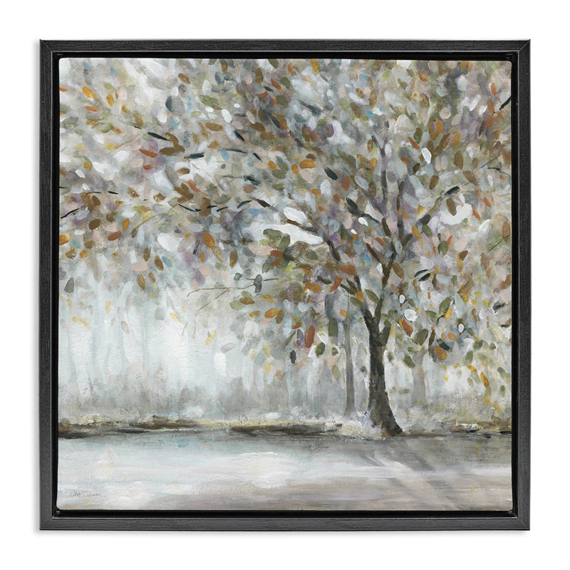 Peinture d'arbre de forêt, H 18 po x l 18 po, Noir