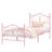 Twin Size Metal Bed Frame With Butterfly Pattern Design-466115710