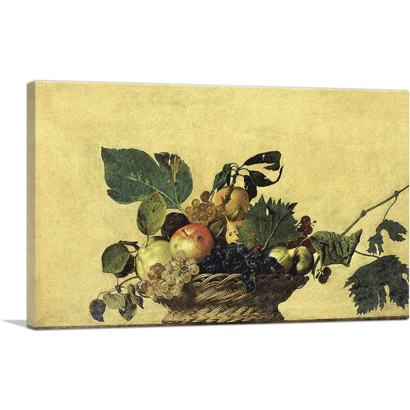 Panier avec fruits 1596 - impression, H 26 po x l 40 po x P 1,5 po