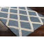 Tapis géométrique rectangulaire bleu sarcelle tissé à la machine-70927133
