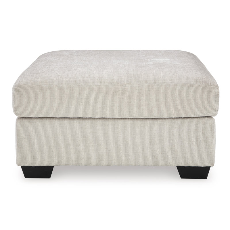 Kleban Oversized Accent Ottoman, White