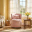 Fauteuil d'appoint pivotant en velours l 20,67 po x P 22,83 po x H 30,12 po Aurelia