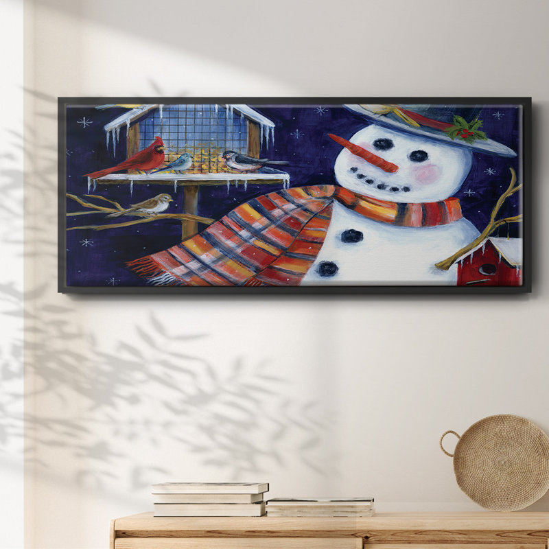Snow Friends- Framed Canvas