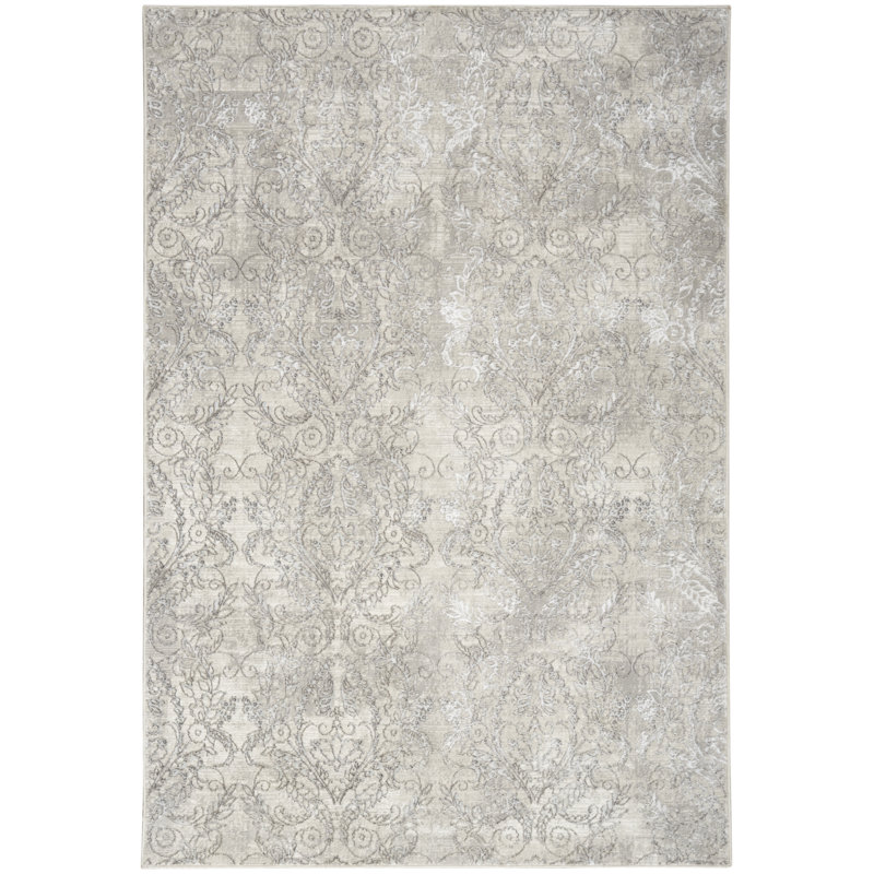 Kiyuana Damask Indoor Rug, Rectangle 5'3" x 7'3"