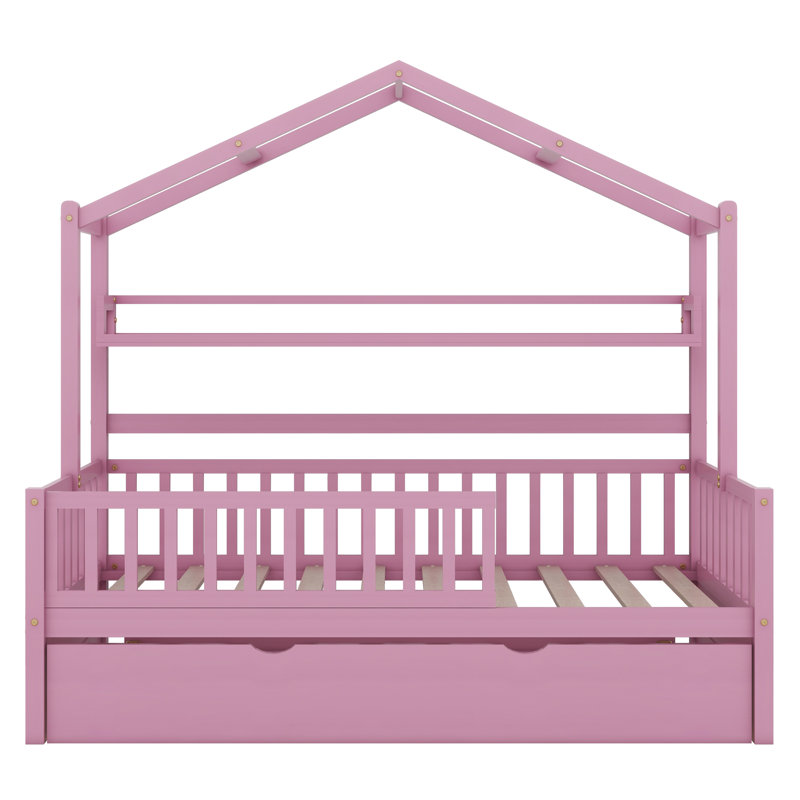 Huntingdon Twin House Daybed with Trundle by Harper Orchard, Pink