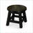Step Stool Ottoman, Carved Maple Leaf Rubberwood Espresso | Wood | Compact-1867003973