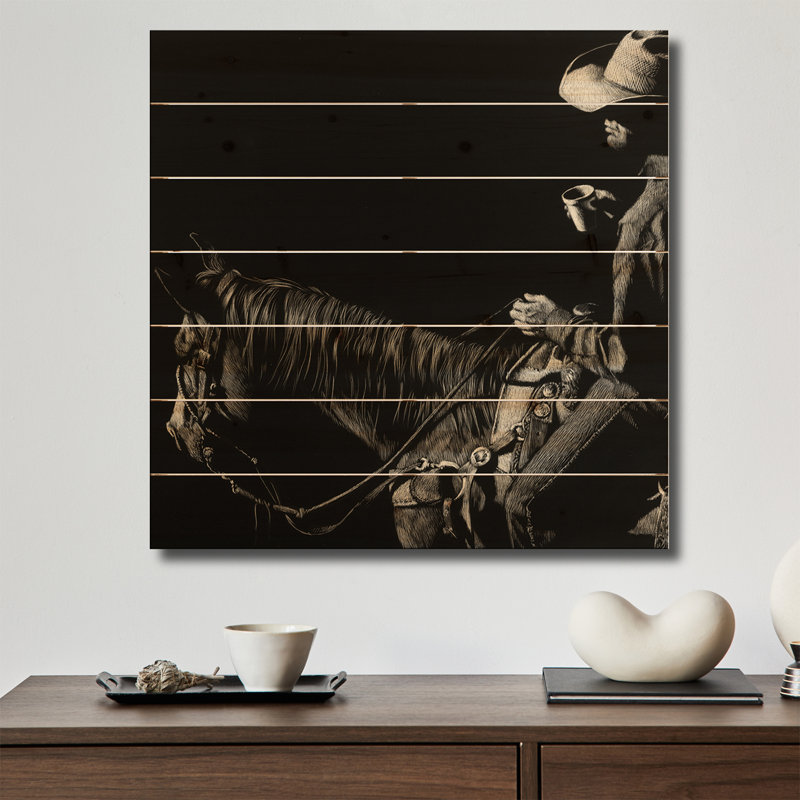 «Woodboy Scratchboard I» par Julie T. Chapman