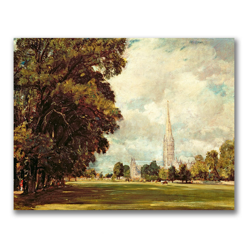 «Salisbury Cathedral» par John Constable, reproduction sur toile, H 18 po x l 24 po x P 2 po