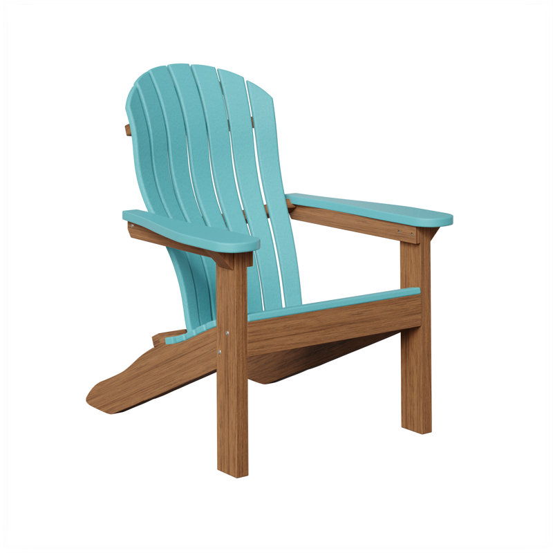 Berlin Gardens Contour Adirondack Chair, Aruba Blue with Antique Mahogany