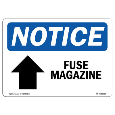 Fuse Magazine up Arrow Sign with Symbol