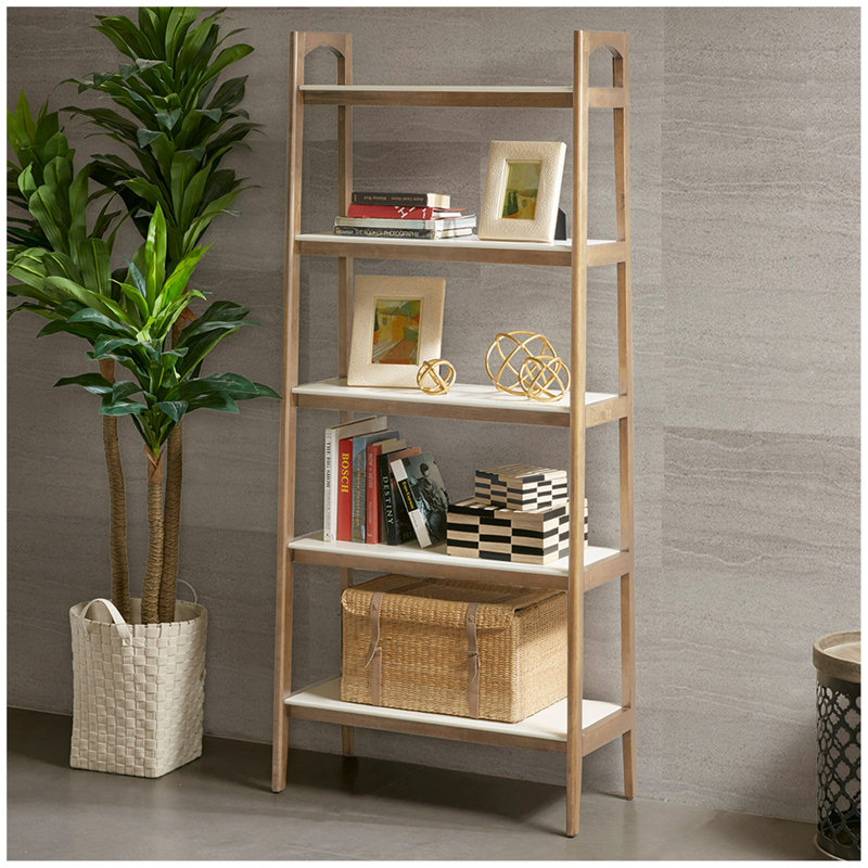Tablette / bibliothèque, Blanc cassé / naturel