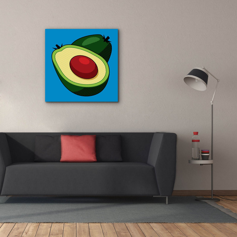 «Avocado On Blue On Canvas» par Ron Magnes, H 37 po x l 37 po x P 1,5 po
