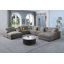 8-Person Chenille Sectional with Console and 2 Ottomans-985135726