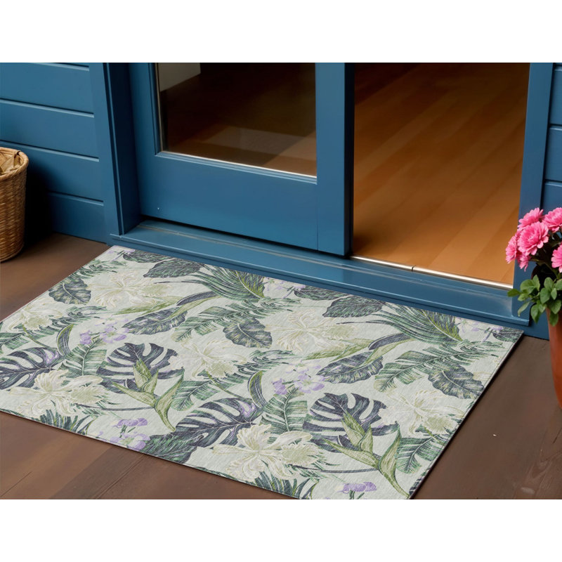 Tapis vert lavande et ivoire Fagundes