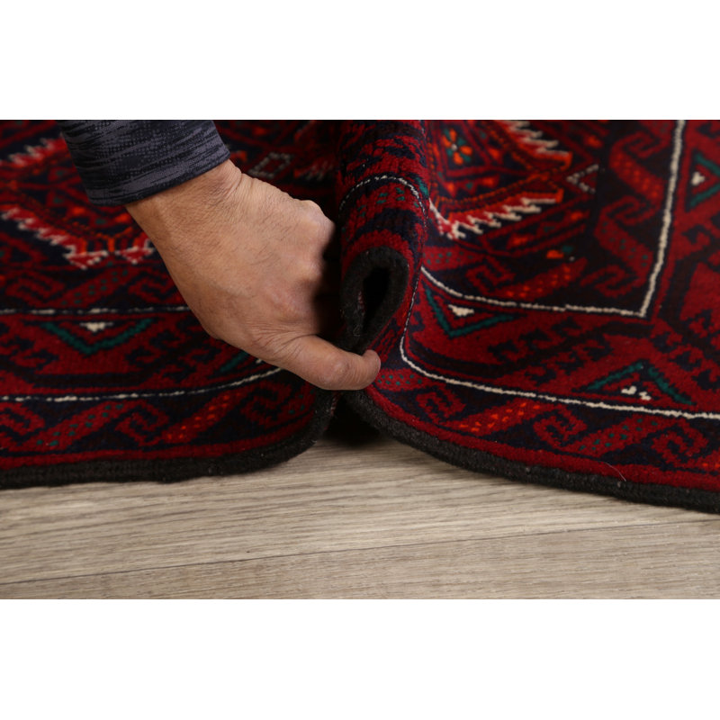 Aliesha One-of-a-Kind 3'4" X 6'3" Wool Area Rug in Red