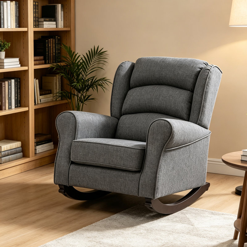 Fauteuil à bascule rembourré de 40 pouces moderne pour des moments de détente à la maison